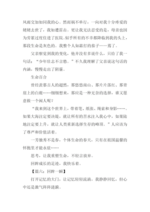 关于回眸的作文.docx