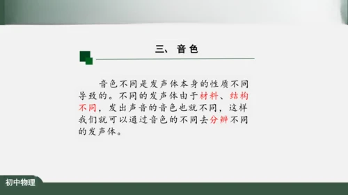 人教版 初中物理 八年级上册 第二章 声现象 2.2 声音的特性 课件（共24张PPT）
