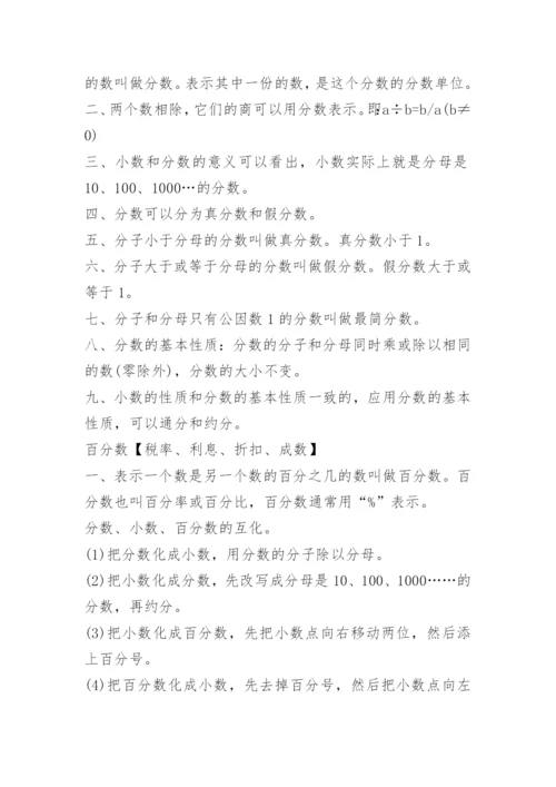 苏教版小升初数学知识点汇总.docx