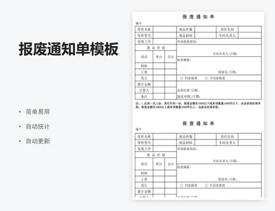 报废通知单模板