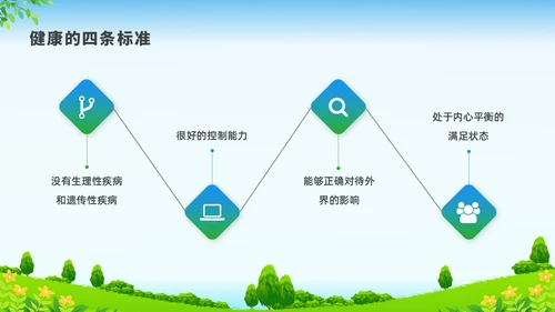 彩色水彩清新展板健康管理培训PPT课件