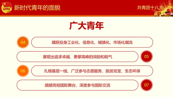 中国共青团十八大精神学习解读PPT模板