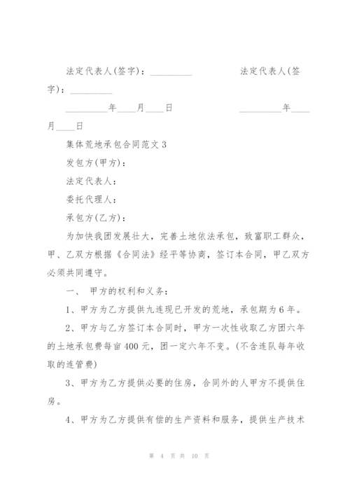 集体荒地承包合同范本.docx