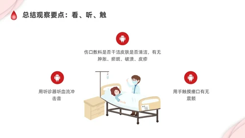 红色剪纸插画动静脉内瘘的护理培训PPT护理查房
