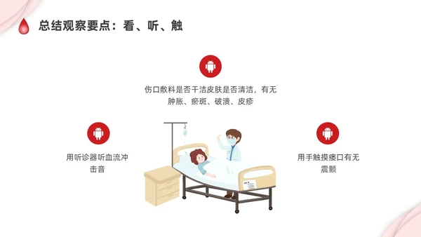 红色剪纸插画动静脉内瘘的护理培训PPT护理查房