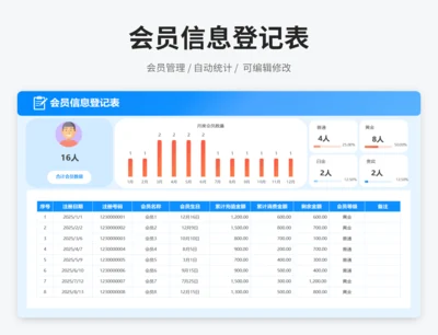 会员信息登记表