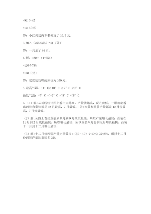 青岛版六年级数学下学期期末测试题含完整答案（考点梳理）.docx
