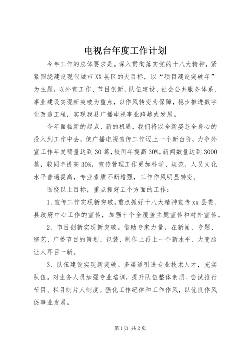 电视台年度工作计划.docx