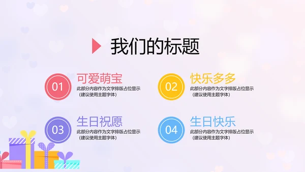 紫色生日快乐电子相册动态PPT模板