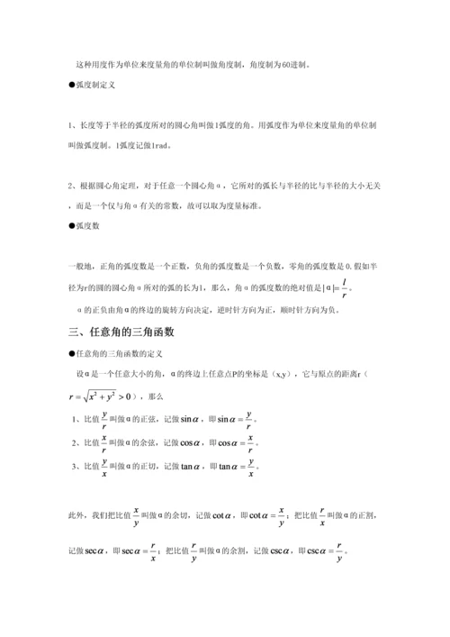 2023年高中数学必修四知识点梳理.docx