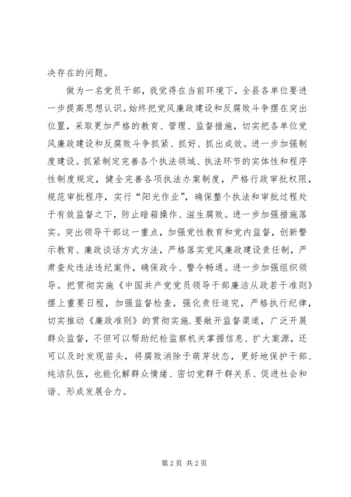 党员学习廉政准则思想汇报.docx