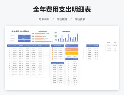 全年费用支出明细表