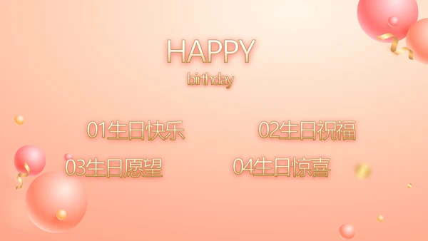 18岁生日快乐生日派对纪念册相册动态PPT
