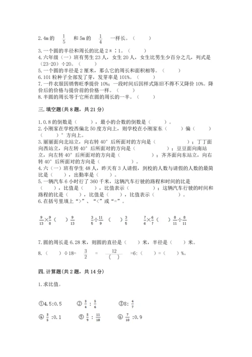 小学六年级上册数学期末测试卷附完整答案【夺冠系列】.docx