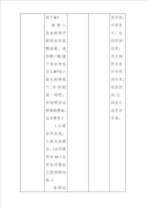 13胡萝卜先生的长胡子教学设计2