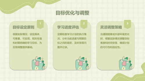 小怪兽绿色卡通风学习汇报