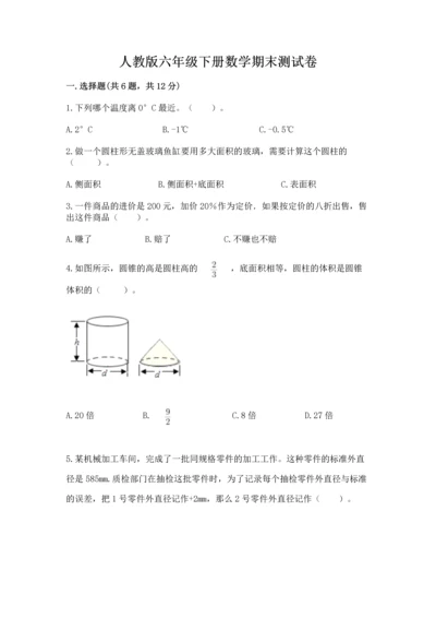 人教版六年级下册数学期末测试卷附完整答案【夺冠】.docx