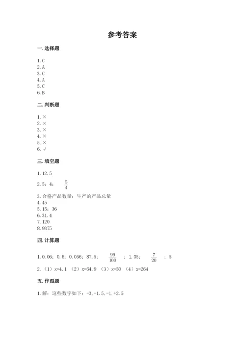 小学六年级下册数学期末卷附答案（实用）.docx
