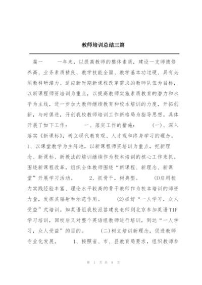 教师培训总结三篇.docx