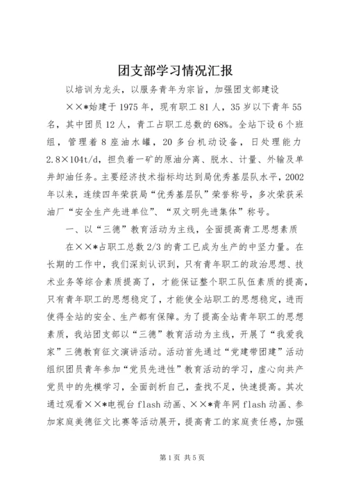 团支部学习情况汇报 (5).docx