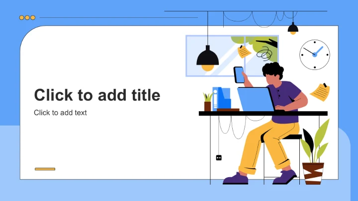 蓝色简约风工作总结PPT主题