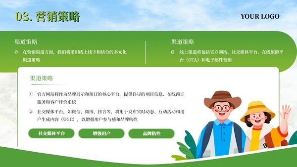 绿色文旅行业商业计划书PPT模板