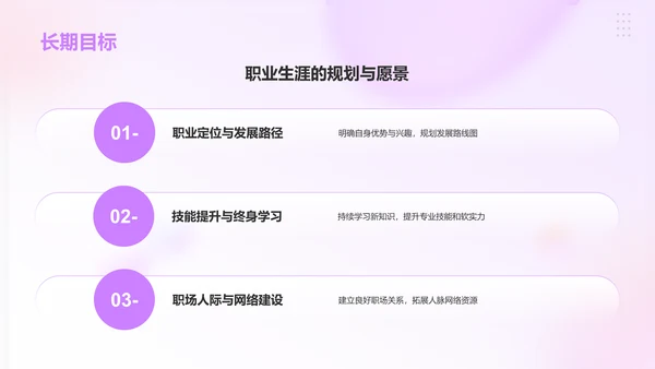 紫色渐变风实习汇报PPT模板