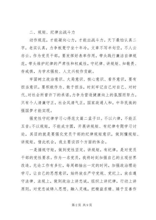 强党性守纪律学习心得.docx