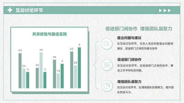 青色清新风医疗企业部门汇报会议PPT模板
