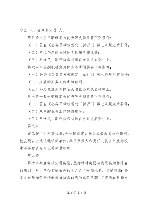 县工商局干部职工年度考核办法.docx