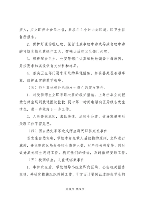 龙头小学突发事故应急处置预案.docx