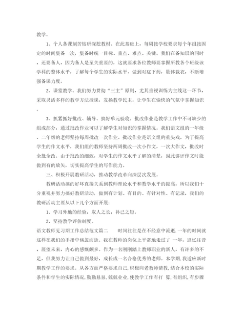 精编之语文教师见习期工作总结范文精选.docx