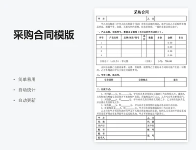 采购合同模版