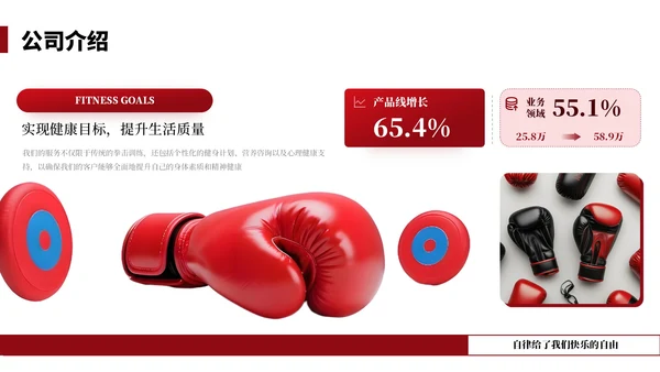 红色健身行业商业计划书PPT通用模板