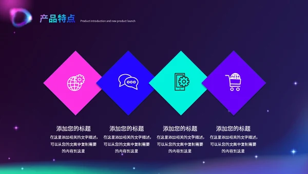 时尚酷炫科技感北极光产品发布会新品发布会品牌发布会ppt模板