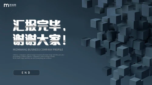 简约风立体方块形状互联网商业计划书PPT