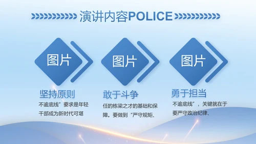 蓝色大气公安机关年终工作总结动态PPT