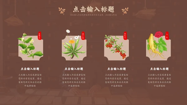 褐色传统中医药文化介绍培训PPT模板