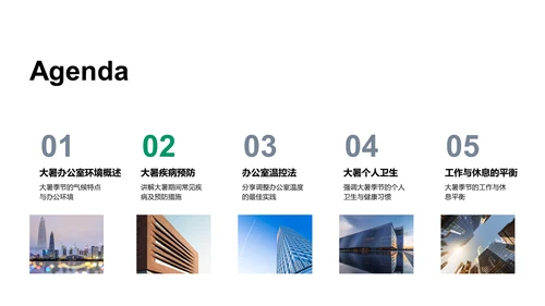 大暑健康办公指南PPT模板