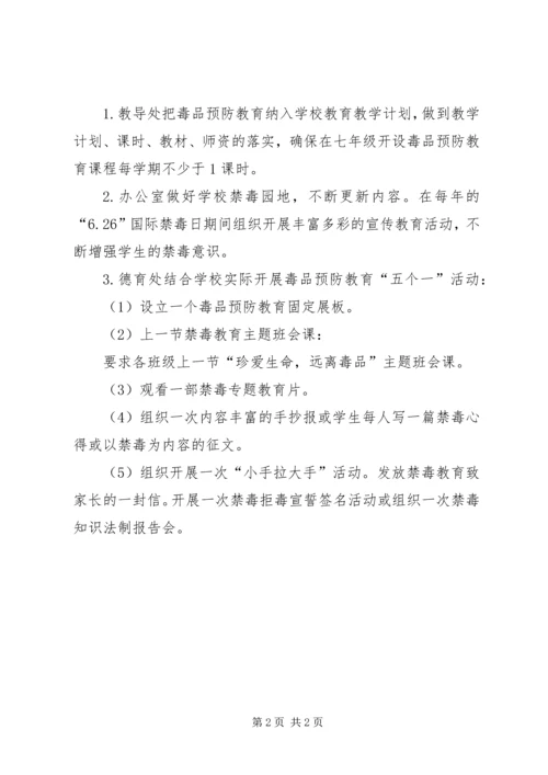 毒品预防教育工作计划 (2).docx