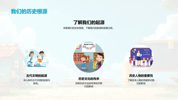 历史知识普及PPT模板