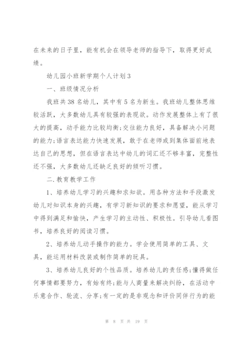 幼儿园小班新学期个人计划5篇.docx