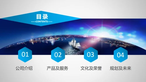 企业简介公司介绍全球贸易自由港通用PPT模板
