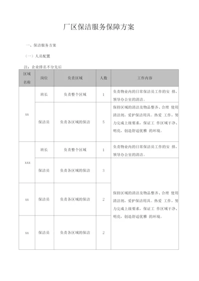 厂区保洁服务保障方案.docx