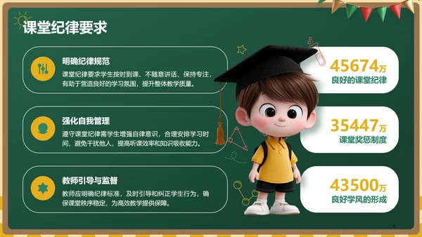 绿色黑板风开学第一课PPT模板