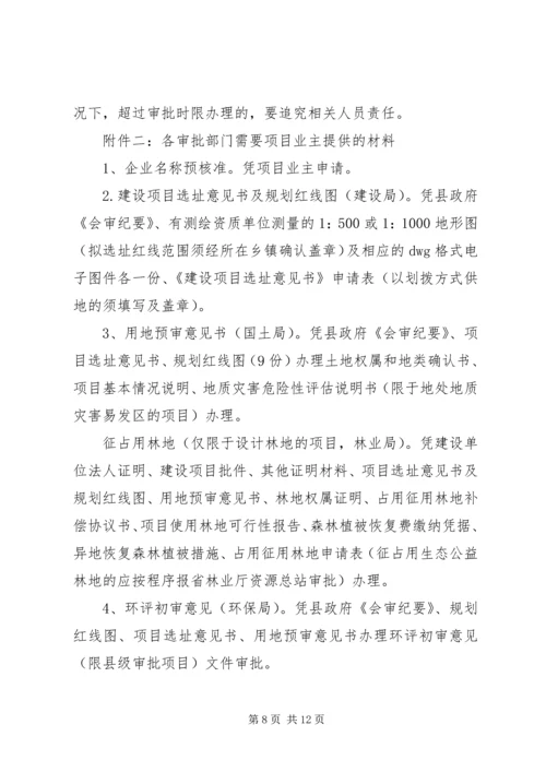 关于促进重点项目审批工作提速增效的意见.docx