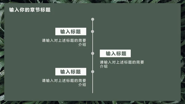 墨绿INS风小清新实景草地教学PPT模板