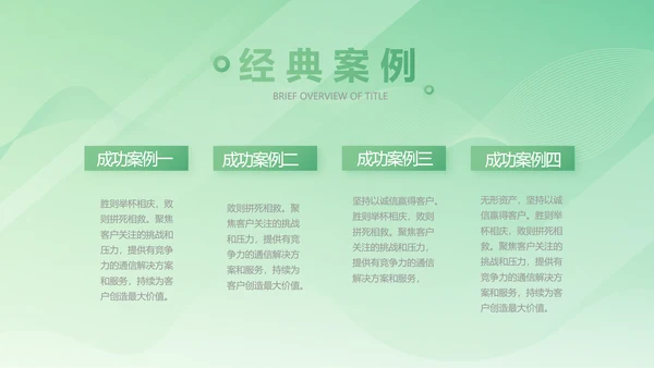 绿色大气医疗公司宣传年终工作总结动态PPT