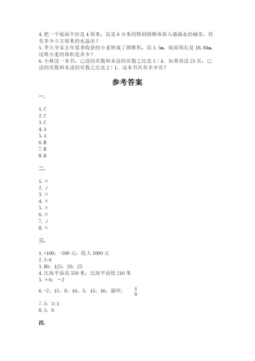 苏教版六年级数学小升初试卷及完整答案【网校专用】.docx