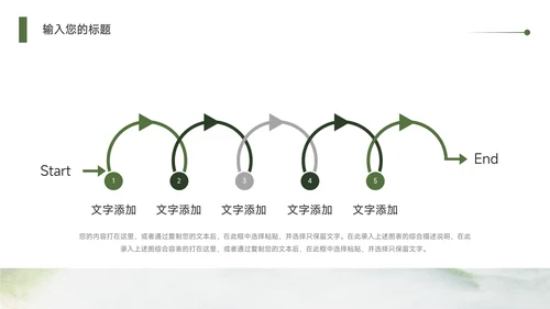 高端绿色流体水彩教学设计PPT模板